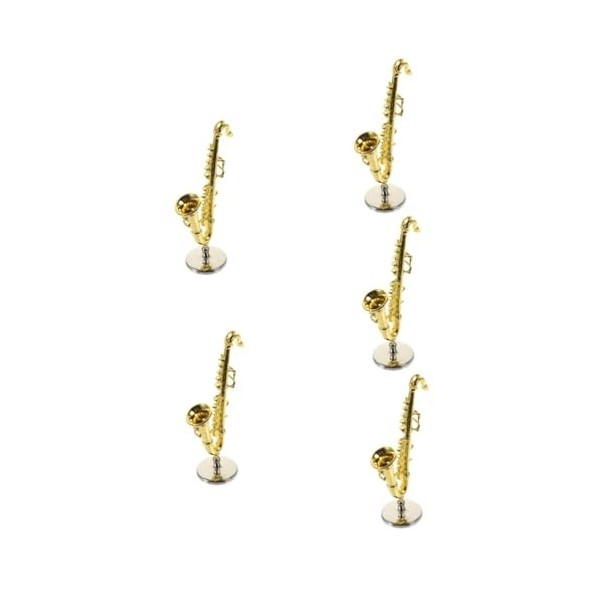 ibasenice 5 Pièces Accessoires pour Maison De Poupée Mini Musical Mini Saxophone Modèle Instrument De Musique Jouets Saxophon