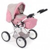 Bayer Chic 2000 Poussette de poupée Leni, Poussette combinée 2 en 1 avec Sac de Transport Amovible, Ours, Rose