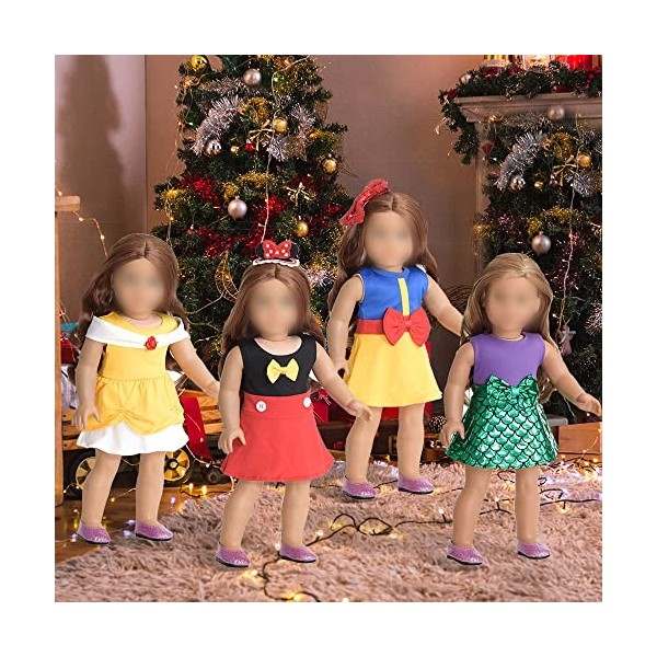 sweet dolly Vêtements de poupée de 45,7 cm - Robe de fête de princesse - Accessoires de vêtements pour poupées de 45,7 cm