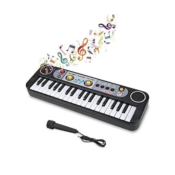 Piano électrique, avec microphone, 37 touches, piano à clavier numérique électrique, jouet pour enfants, pour jouer à lintér