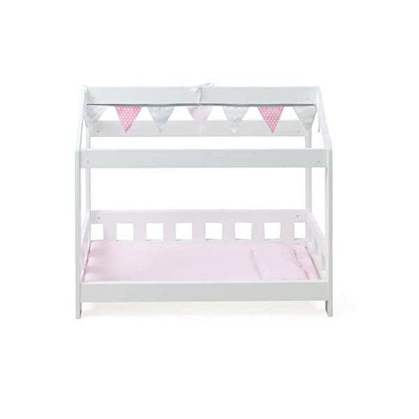 Bayer Chic 2000 507 95 Lit Cabin pour poupée 3 Ans à 8 Ans Étoiles Gris 56 x 25 x 54 cm