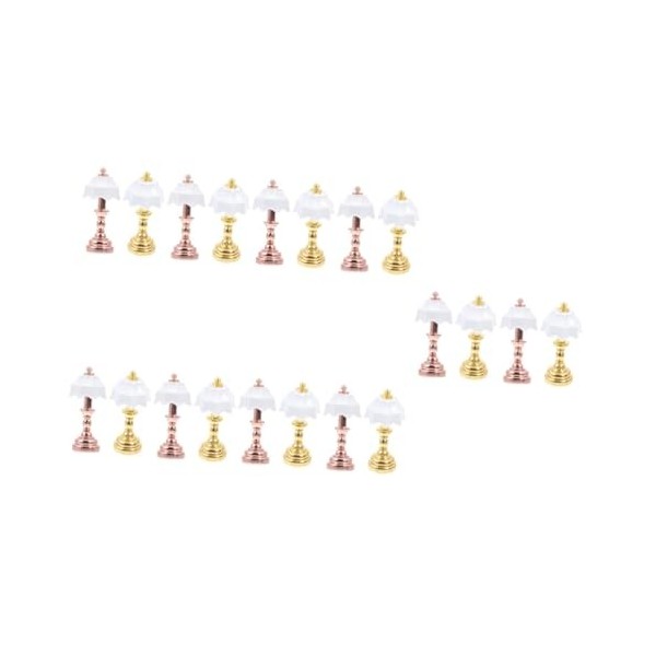 Toyvian 20 Pcs Maison De Poupée Lampe De Table Maison De Poupée Décor De Chambre DIY Lampe De Maison De Poupée Éclairage De M