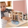 Toyvian 2 Jeux De Simulation De Cuisine Réfrigérateur Poupées Miniatures Accessoires De Cuisinière Jouet pour Enfant Maison D