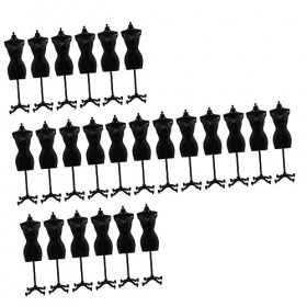 ibasenice 24 Pcs Support Support De Robe De Poupée Poupée Robe Présentoir Choses pour Adolescentes Poupée Présentoir Robe Vêt