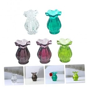 ifundom 35 Pcs Dentelle Vase Modèle Miniature Accessoires Maison De Poupée Pots De Fleurs 1 12 Échelle Accessoires Maison De 