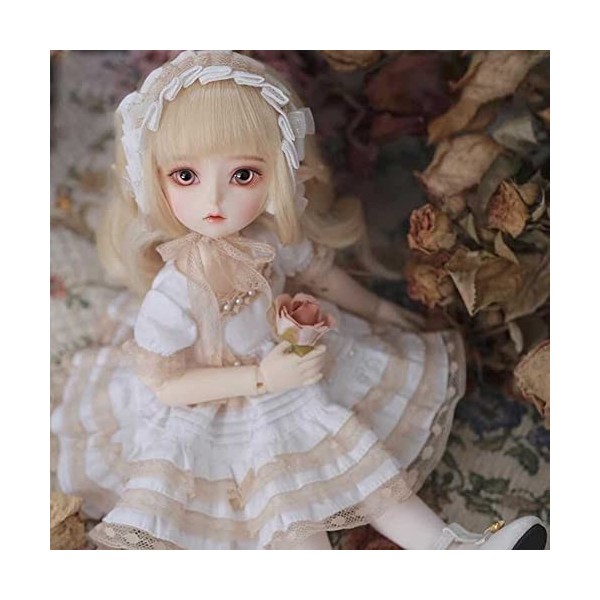 1/6 Poupées BJD Ball Jointed Dolls Vêtements Accessoires, Mode Dentelle Princesse Robes + Cheveux Accessoires + Chaussettes p