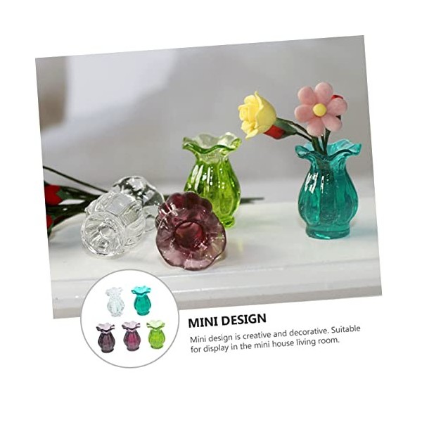 Abaodam 40 Pièces Modèle De Vase en Dentelle Pot Miniature Pot Mini Vase Modèle Décor Ornements Miniatures Vase À Fleurs Mini