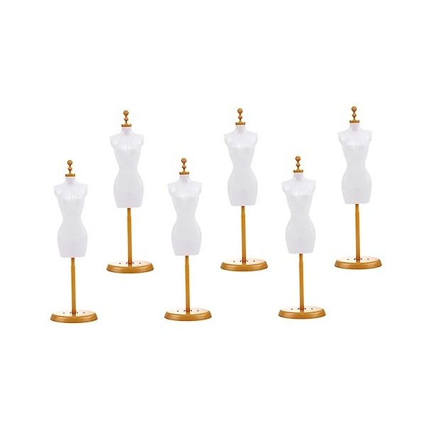 Totority 24 Pcs Mannequin Stand Mini Maison De Poupée Accessoires Mini Porte-Vêtements Robe Poupée Vêtements Forme Robe Manne