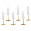 Totority 24 Pcs Mannequin Stand Mini Maison De Poupée Accessoires Mini Porte-Vêtements Robe Poupée Vêtements Forme Robe Manne