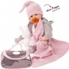 Götz 3402832 Grand Set Cosy Rabbit, T. S - Set de 10 vêtements et Accessoires pour poupons de 30-33 cm