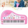 Cryfokt Clavier de Piano de Musique Clavier pour Enfants Piano, Jouet de Piano pour Enfants, avec Microphone Piano numérique,