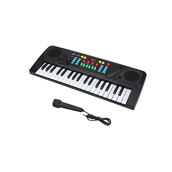 Dilwe Piano électronique de Clavier de 37 clés avec Microphone pour des débutants denfants Jouet éducatif Cadeau denfantsPi