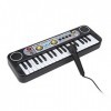 Drfeify 37 clés Piano Clavier électrique numérique avec Microphone Instruments de Musique Jouet pour Enfants