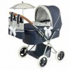 DeCuevas Vieux Chariot Pliant pour Poupées avec Parasol 85044