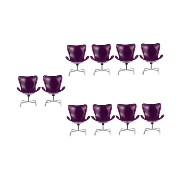 ibasenice 10 Pcs Oeuf Chaise Fauteuil Mini Chaise Modèle Poupées Maison De Poupée Accessoires Mini Chaises pour Poupées 1 6 É