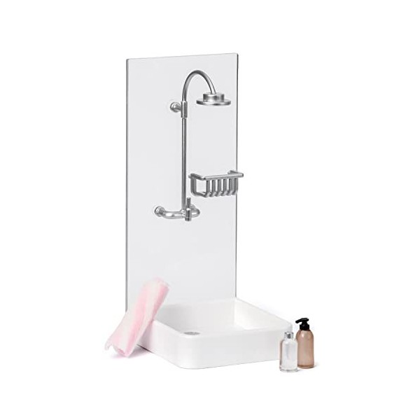 Melody Jane Shower Set LUNDBY Ensemble de Douche pour Maison de poupée, 60306200, Blanc