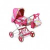 Landau Combi Poussette Bambina pour poupée jusquà 52 cm - poignée réglable de 40 à 80 cm - Set Accessoire Poupon + 1 Carte