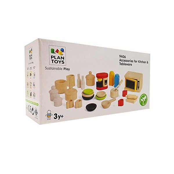 Plan Toys - PT9406 - Jeu dimitation - Accessoires pour la Cuisine