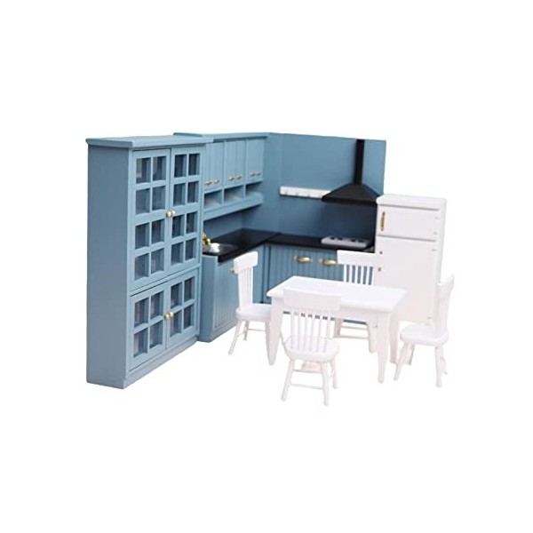Oshhni de meubles miniatures à léchelle 1/12, ensemble de meubles de maison de poupée en bois de simulation dornement de me