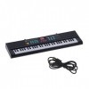 Tenpac Clavier Piano, Piano numérique électrique 61 touches avec micro, Cadeau de portable, musique dinstrument multifonctio