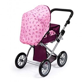 Bayer Design 13671AA Poussette Landau pour poupée City Star, couffin Amovible, Sac à bandoulière, réglable, Rose, Prune
