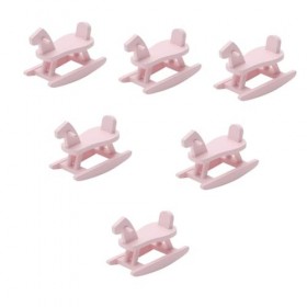 Totority 12 Pièces Accessoires pour Maison De Poupée Mini Cheval À Bascule Jouet Cheval De Décoration De Table Maison De Poup