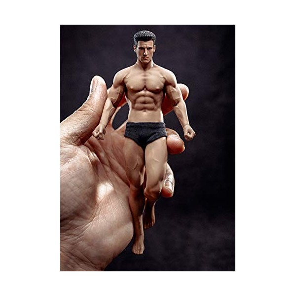 WQJJ TBLeague 1/12 Ensemble de Figurines daction sans Couture pour Hommes, Corps en Silicone + tête + sous-vêtements poupées