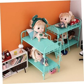 ibasenice 2 Pièces Lit Superposé Mini Moule Mini Lit pour Poupées Lit De Poupées Bébé Lits De Poupée Fournitures Miniatures L