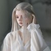 Lllunimon Perruque De Poupée Cheveux Raides À Séparation Latérale Beige Perle pour Poupée 1/3 SD BJD, Accessoires De Poupée e