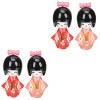 Veemoon 10 Pièces Kimono Poupée Décor Girly Décor Maison Accessoires pour La Maison Kabuki Figure Kimono Fille Statue Geisha 