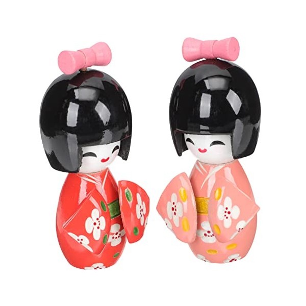 Veemoon 10 Pièces Kimono Poupée Décor Girly Décor Maison Accessoires pour La Maison Kabuki Figure Kimono Fille Statue Geisha 