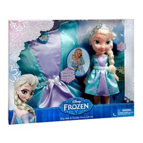 Disney - Frozen - La Reine des Neige - Poupon Elza 35 cm + robe pour votre fille 3-4 ans 