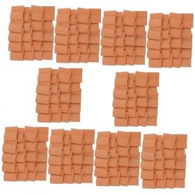 ibasenice Ornements 10 Ensembles Mini Tuiles Rouges Jouets pour Enfants Mini Figurine Mini Jouets pour Enfants Accessoires De