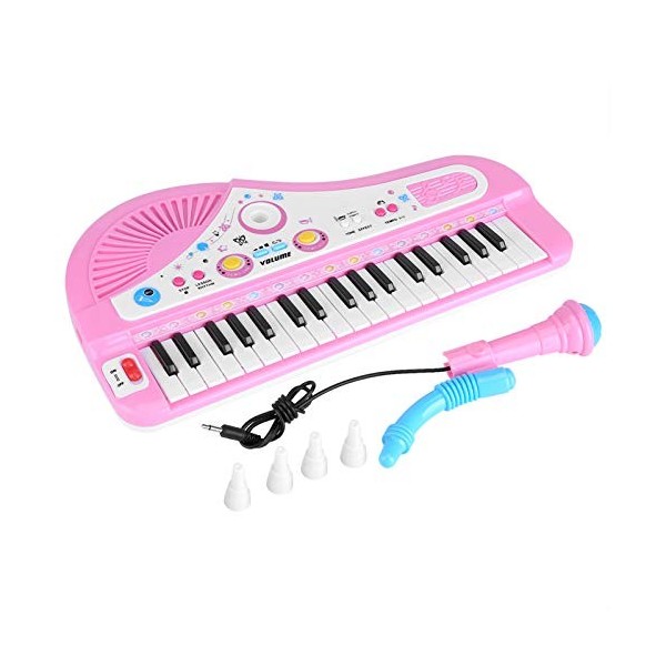 Piano pour Enfants et Débutants, 37 Clés Électronique Enfants Piano Clavier Multifonctionnel Piano Musique Instruments avec M