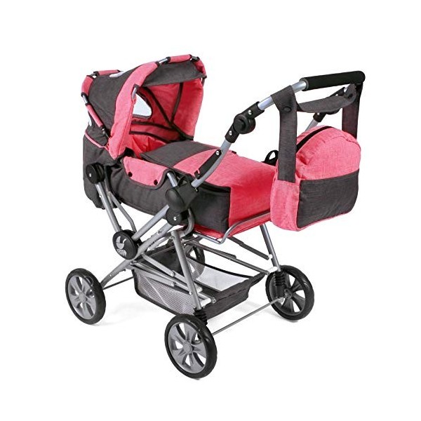 Bayer Chic 2000-Poussette combinée Roadstar pour Enfants Transport Amovible et Sac à Langer, 562-41, Rose Bonbon