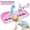 Piano pour Enfants et Débutants, 37 Clés Électronique Enfants Piano Clavier Multifonctionnel Piano Musique Instruments avec M