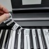 Étiquettes de Notes Piano, Amovible Autocollants Clavier Piano Électrique 61 Touches pour Débutants Silicone Réutilisable Aut