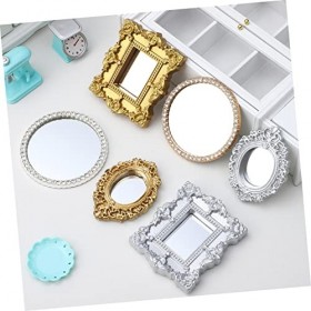 ifundom 30 Pcs Miroir Maison De Poupée Poupées Maison De Poupée Accessoires Voiture Cadre Photo Miniature Maison De Poupée Me