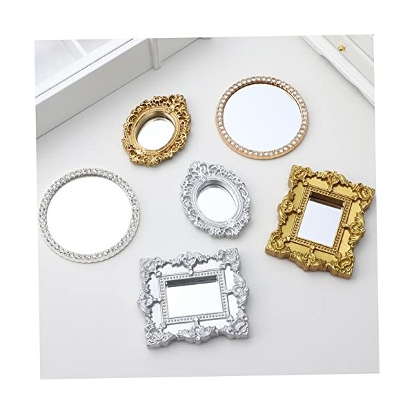 Toyvian 30 Pièces Mini Miroir Classique Miniature Accessoires De Maison De Poupée Photos Dépoque Décor Vintage Poupées De Ma