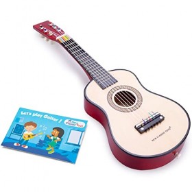 New Classic Toys Instrument débutants Guitare avec Le Livre de Musique-Naturelle, 344