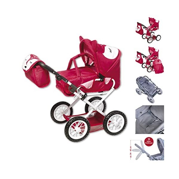 KNORRTOYS.COM- Poussette pour poupée Ruby Fox, knoortoys_63102, Rouge, 40 cm