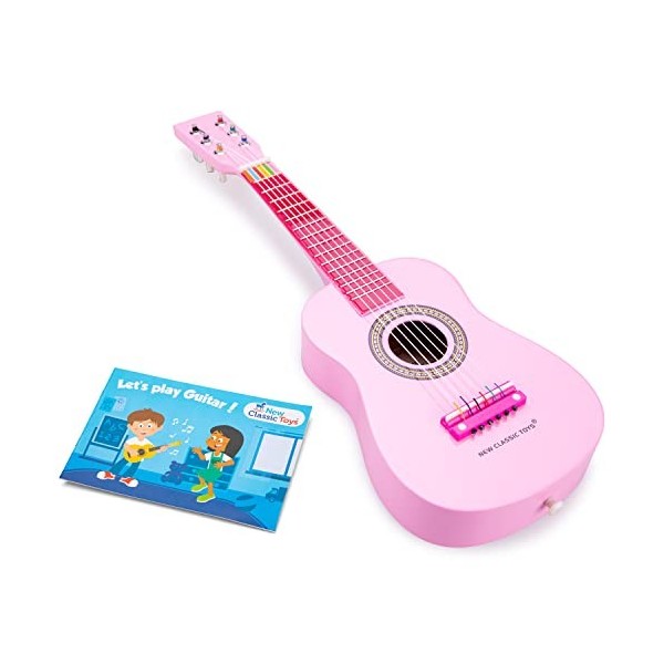 New Classic Toys Instrument débutants Guitare avec Le Livre de Musique-Naturelle, 344