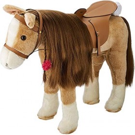 Götz- Gotz 3403088 Sparky Peluche Poney Souple pour brosser et coiffer – Accessoire Toutes Les poupées Debout jusquà 50 cm –