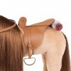 Götz- Gotz 3403088 Sparky Peluche Poney Souple pour brosser et coiffer – Accessoire Toutes Les poupées Debout jusquà 50 cm –
