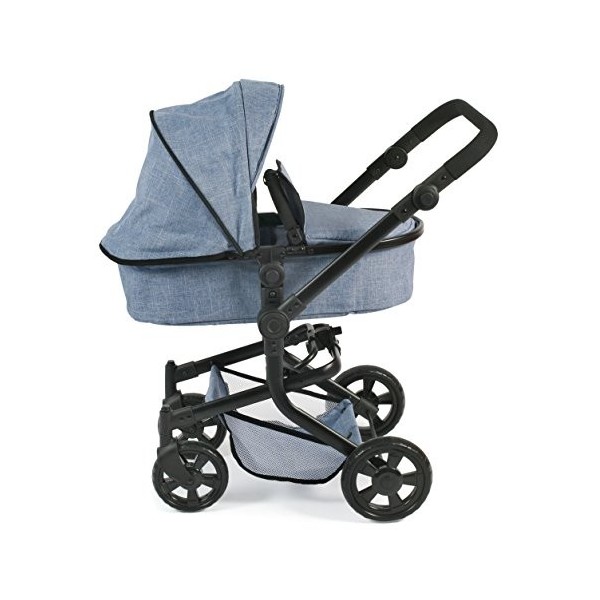 Bayer Chic 2000 - Poussette combinée Mika 2 en 1 pour Enfants de 4 à 8 Ans, Jeans Bleu, garçons