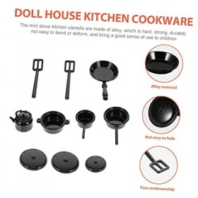 ibasenice 8 Ensembles Maison De Poupée Maison De Poupée Casseroles Miniatures Pot Décoratif Modèle Maison De Poupée Ustensile