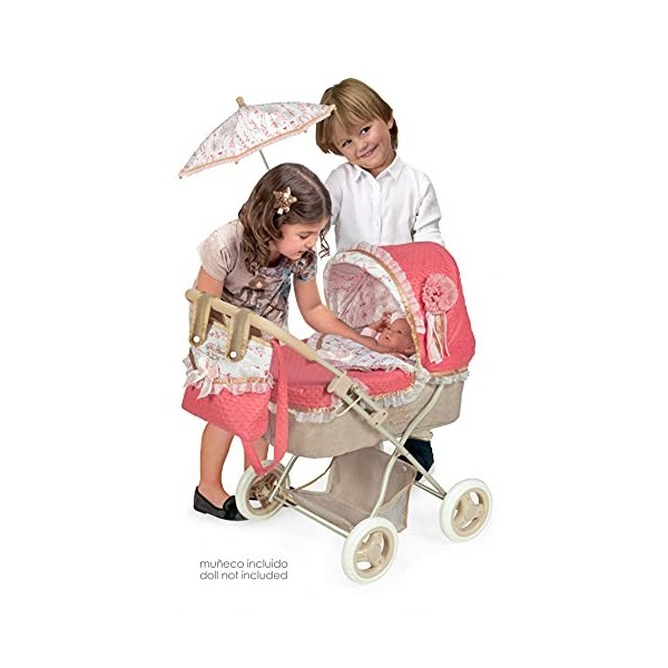 Chariot de Poupée Pluant avec Parasol Martina DeCuevas Toys 85033