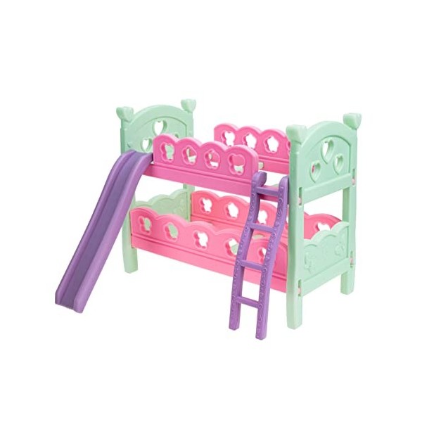 TOYANDONA 3 Pièces Maison De Poupée Lit Superposé Jouet Extérieur Mini-Jouet Décor Extérieur Décoration Dintérieur Mini Acce