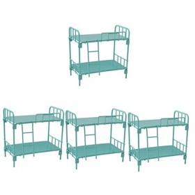 ERINGOGO 4 Pièces Lit Superposé Mini Moule Meubles De Maison De Poupée Bois Miniature Lit Superposé Miniture Maison Meubles M