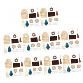 Toyvian 10 Ensembles Décoration De Maison De Poupée Maison De Poupée Décoration De Noël Porte Féerique De Noël Portes Féeriqu